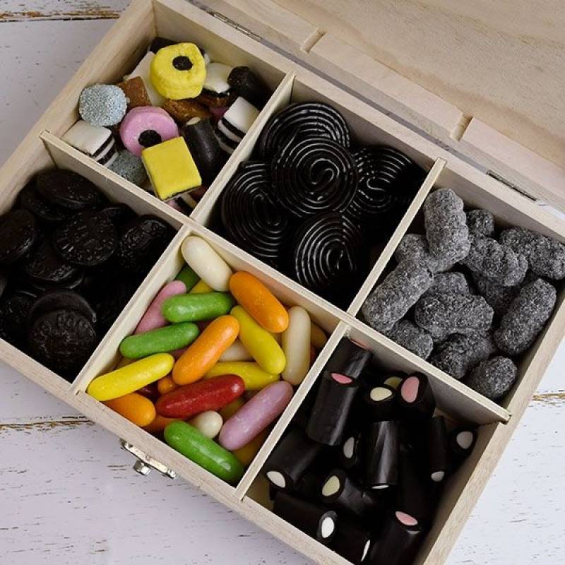 Personalised Liquorice Wooden Sweet Box