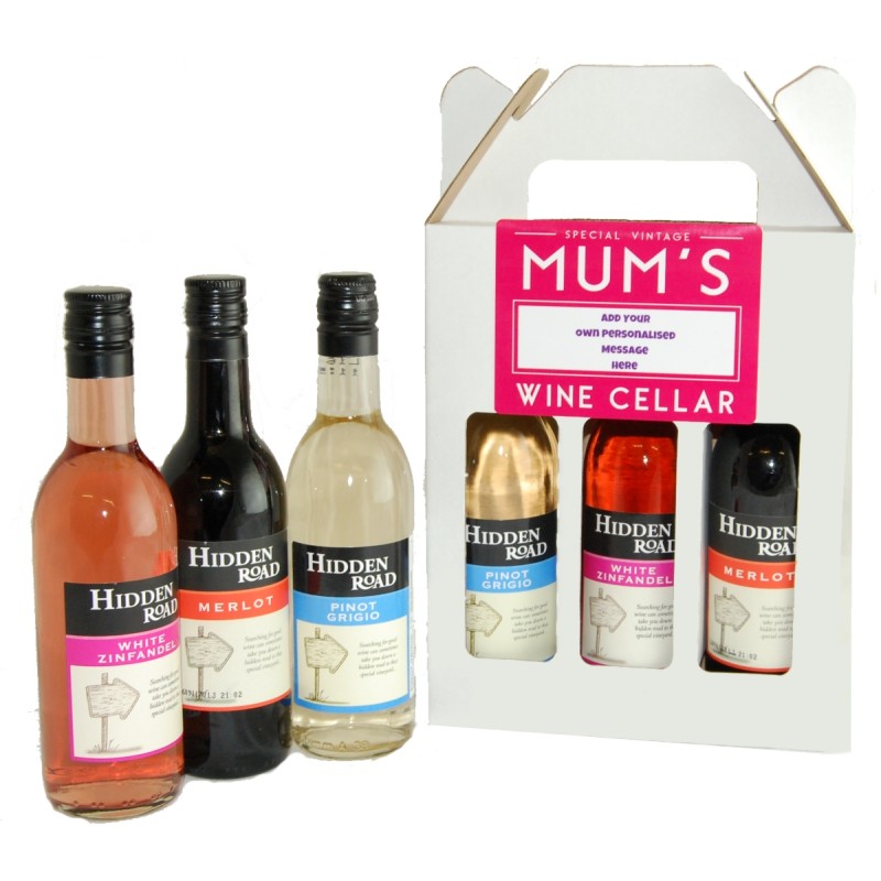 Personalised Mums Wine Cellar Gift Box