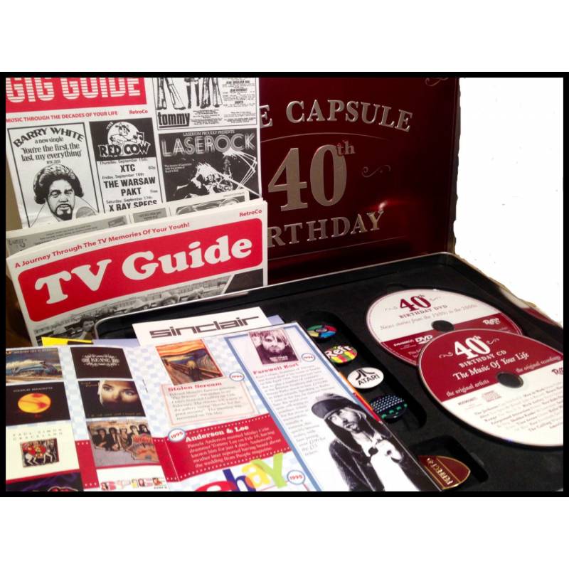 Happy 40th Birthday Time Capsule Tin Happy 40th Birthday Time Capsule Tin