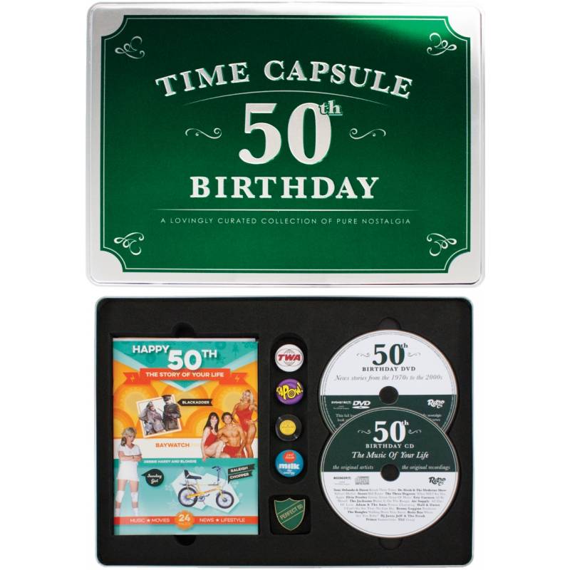 Happy 50th Birthday Time Capsule Tin