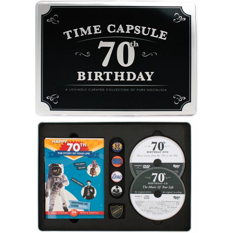 Happy 70th Birthday Time Capsule Tin