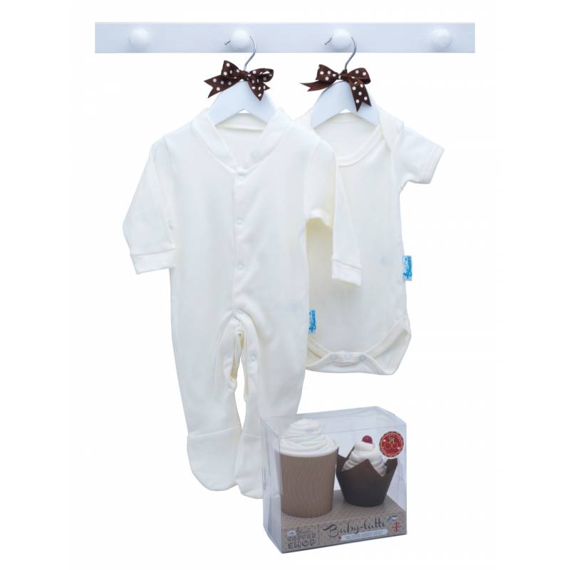Baby Latte Sleepsuit and Bodysuit Set