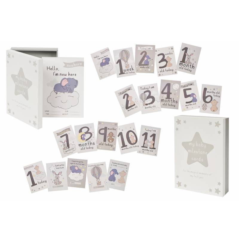 Baby Milestone Cards and Keepsake Box