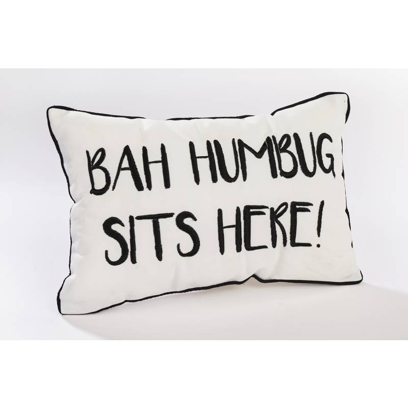 Bah Humbug Sits Here Cushion