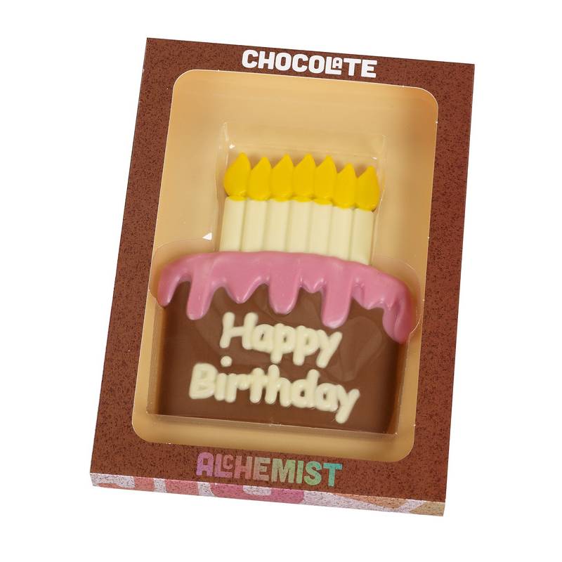 Happy Birthday Cake Chocolate Slab