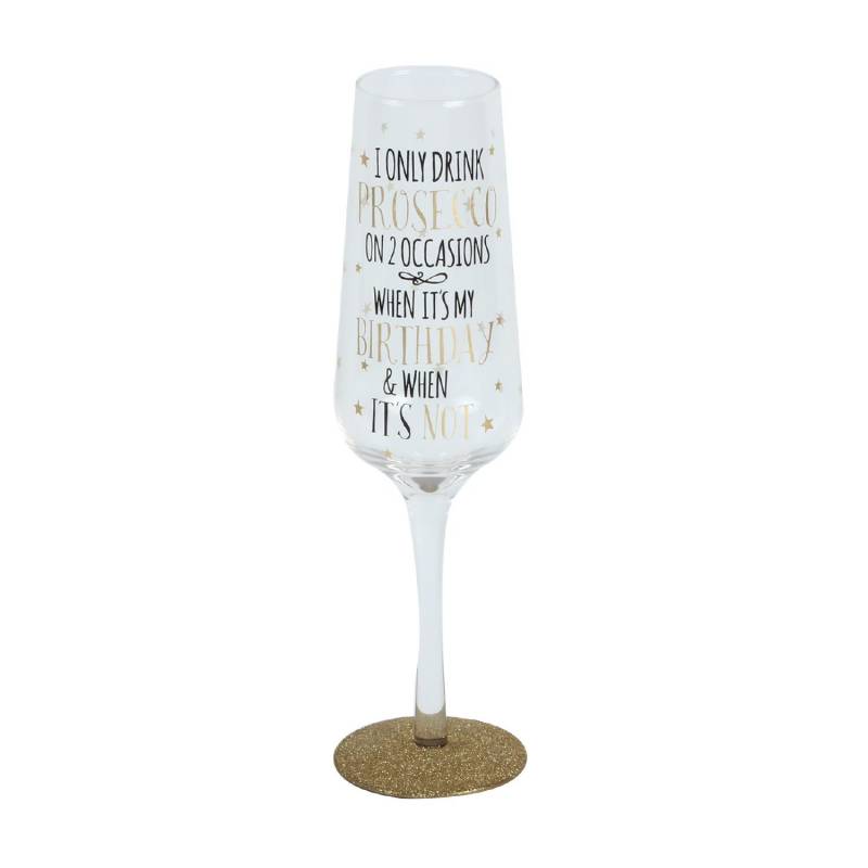 40th prosecco clearance glass