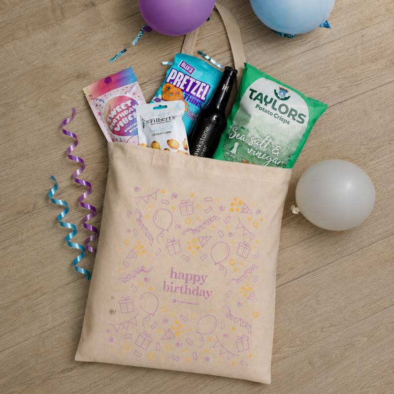 Birthday Beer & Snacks Gift Tote Bag Hawkstone Lager Birthday Treat Gift with Crisps, Pretzels & Sweets Birthday Beer & Snacks Gift Tote Bag Hawkstone Lager Birthday Treat Gift with Crisps, Pretzels & Sweets