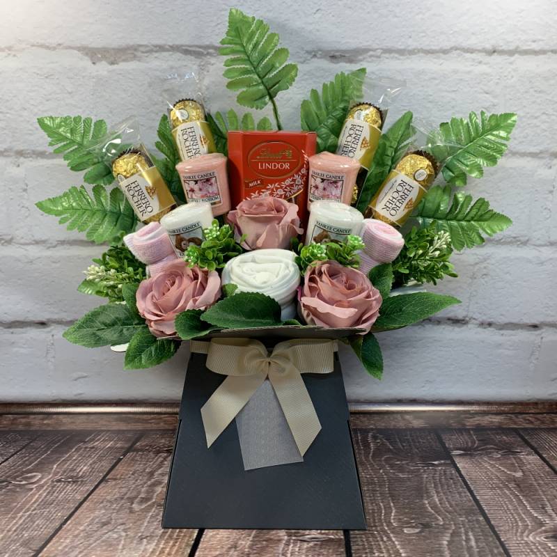 Baby Girl Clothes, Yankee Candle and Chocolate Bouquet