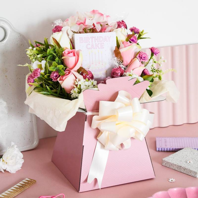 Happy Birthday Pink Chocolate Bouquet