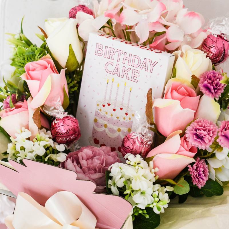 Happy Birthday Pink Chocolate Bouquet