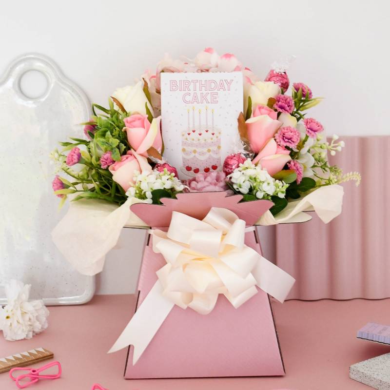 Happy Birthday Pink Chocolate Bouquet