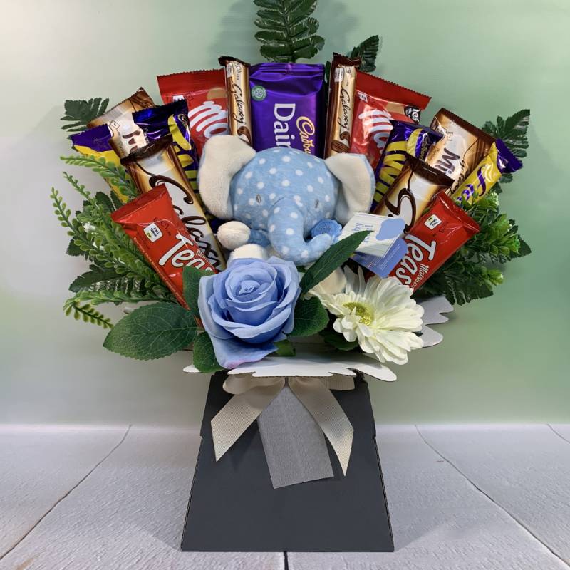 It's A Boy Bear Chocolate Bouquet