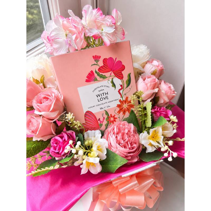 With Love Pink Chocolate Bouquet