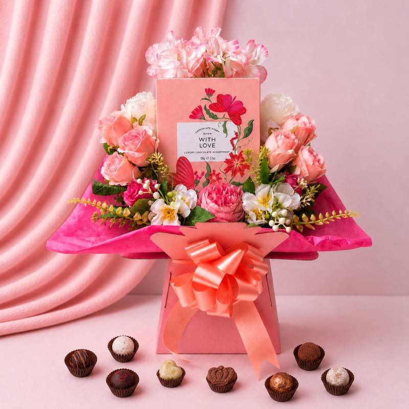 With Love Pink Chocolate Bouquet
