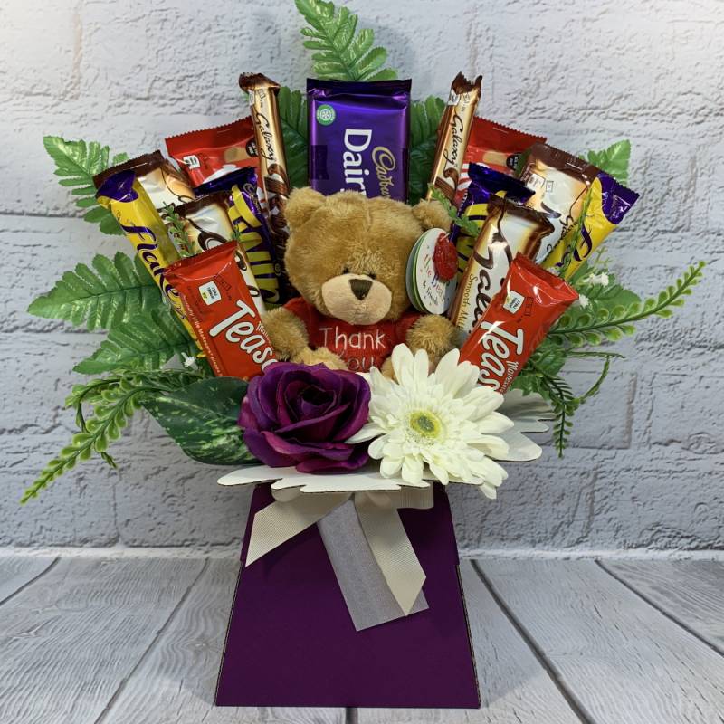 Thank You Bear Chocolate Bouquet