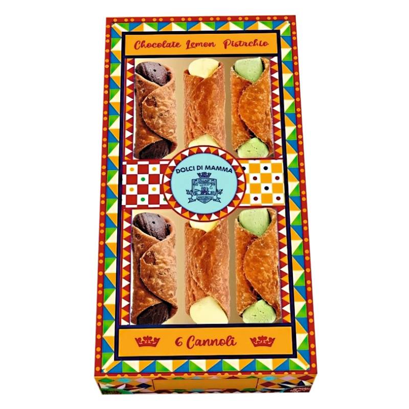 Dolci di Mamma Italian Cannoli Pistachio, Choc, Lemon