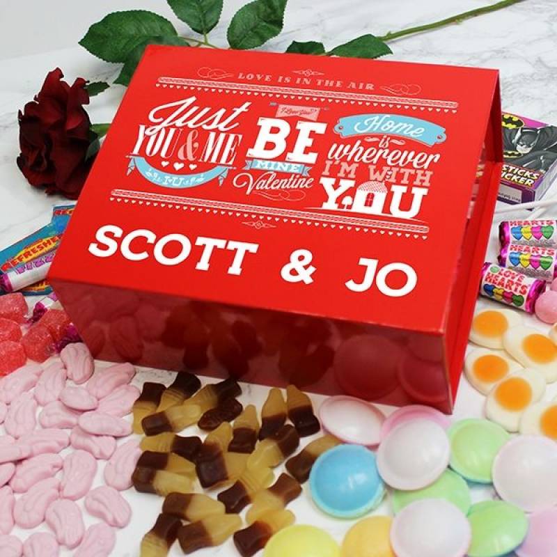 Personalised Be My Valentine Deluxe Sweet Box