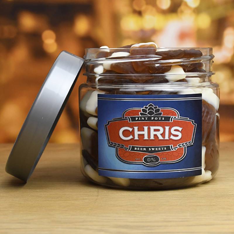 Personalised Pint Pots Sweet Jar