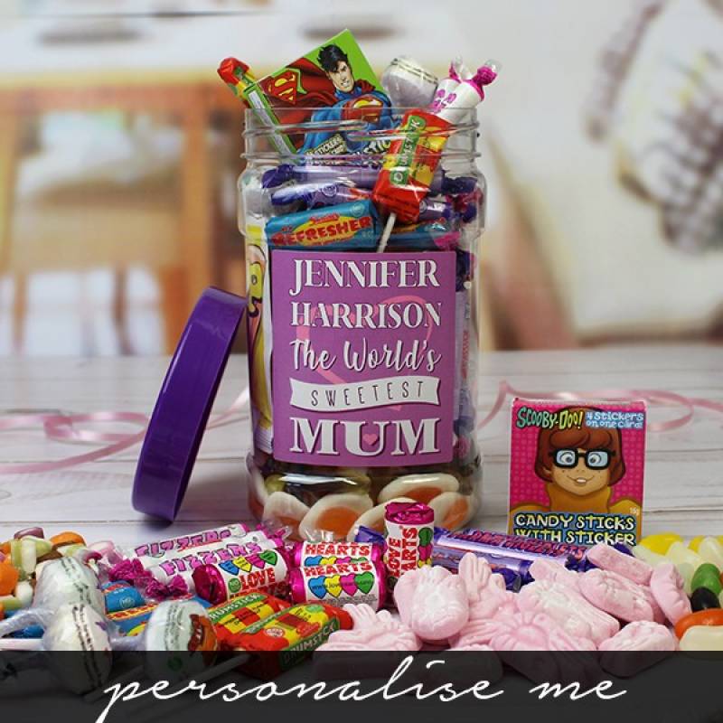 Personalised Sweetest Mum Sweet Jar