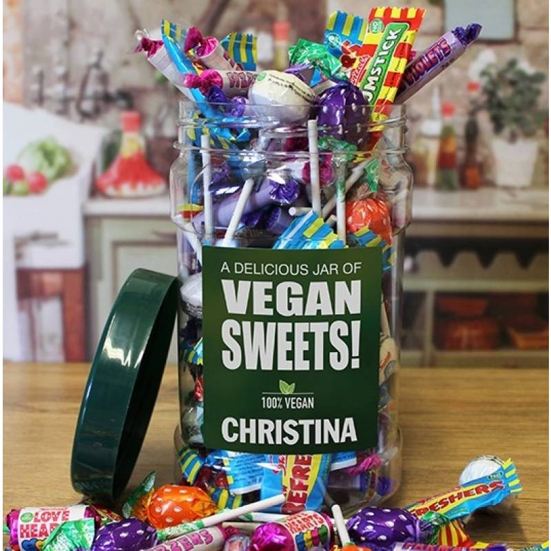 Personalised Vegan Sweets Jar