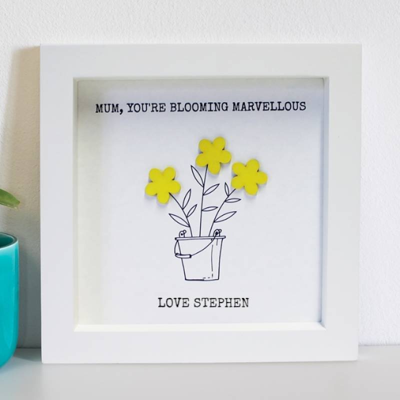 Personalised Mum Blooming Marvellous Print