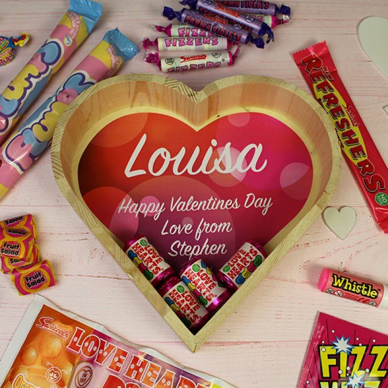 Medium Personalised Wooden Sweet Heart