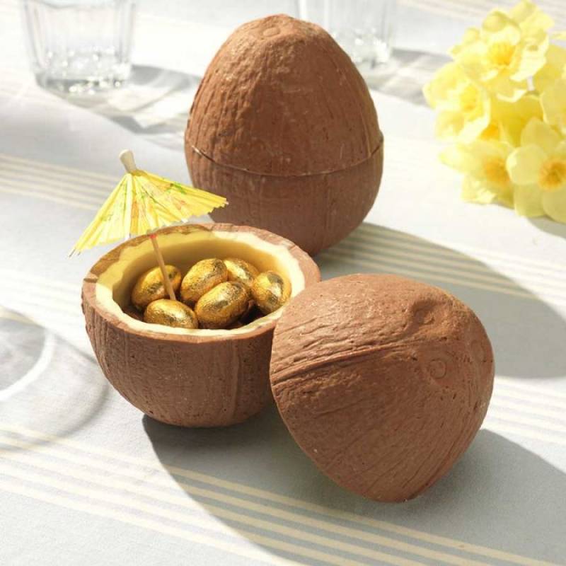 Chocolate Coconut With Golden Eggs