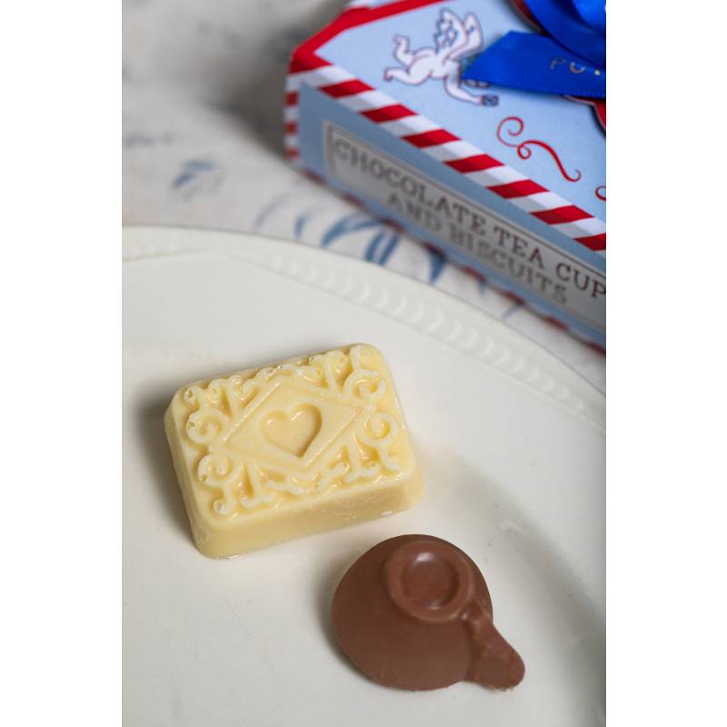 Chocolate Tea Cups and Biscuits