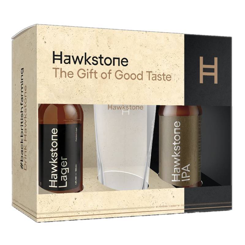 Hawkstone Lager & IPA Gift Set with Pint Glass