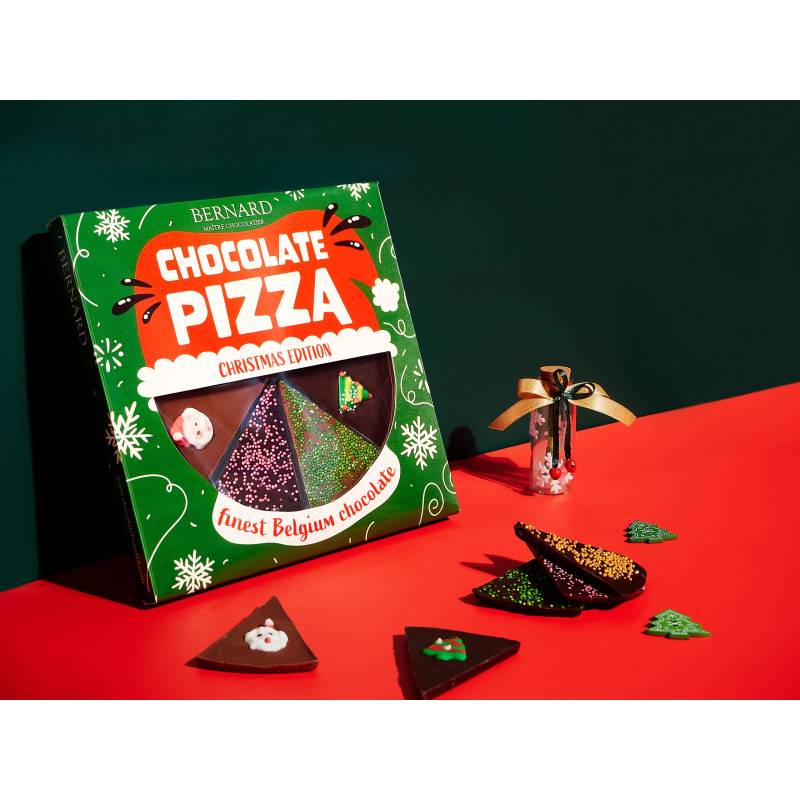 Christmas Edition Chocolate Pizza Slices