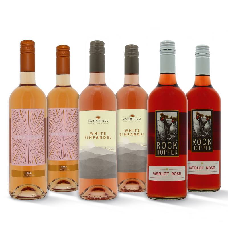 Mixed Rose Wine Case - 6x75cl Bottles - Includes White Zinfandel