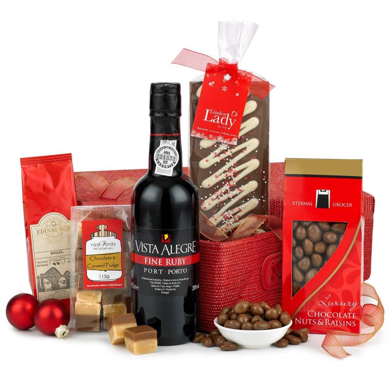 Port and Chocolates Hamper Funky Hampers