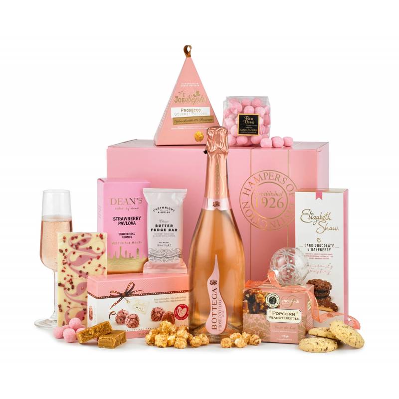 Luxury Rose Prosecco and Pink Treats Gift Box