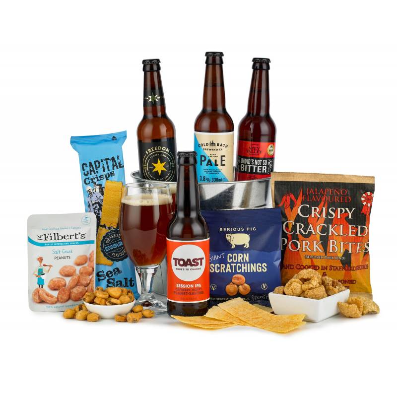 Bucket of Beer and Bar Snacks