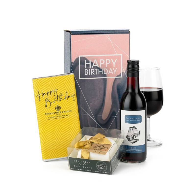 Happy Birthday Red Wine Treat Box