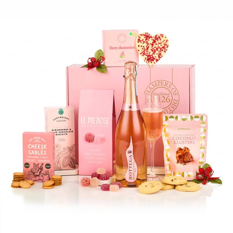 Luxury Rose Prosecco and Pink Treats Gift Box Luxury Rose Prosecco and Pink Treats Gift Box