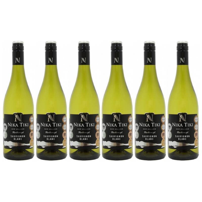 Nika Tiki Sauvignon Blanc White Wine, 75 cl, Case of 6