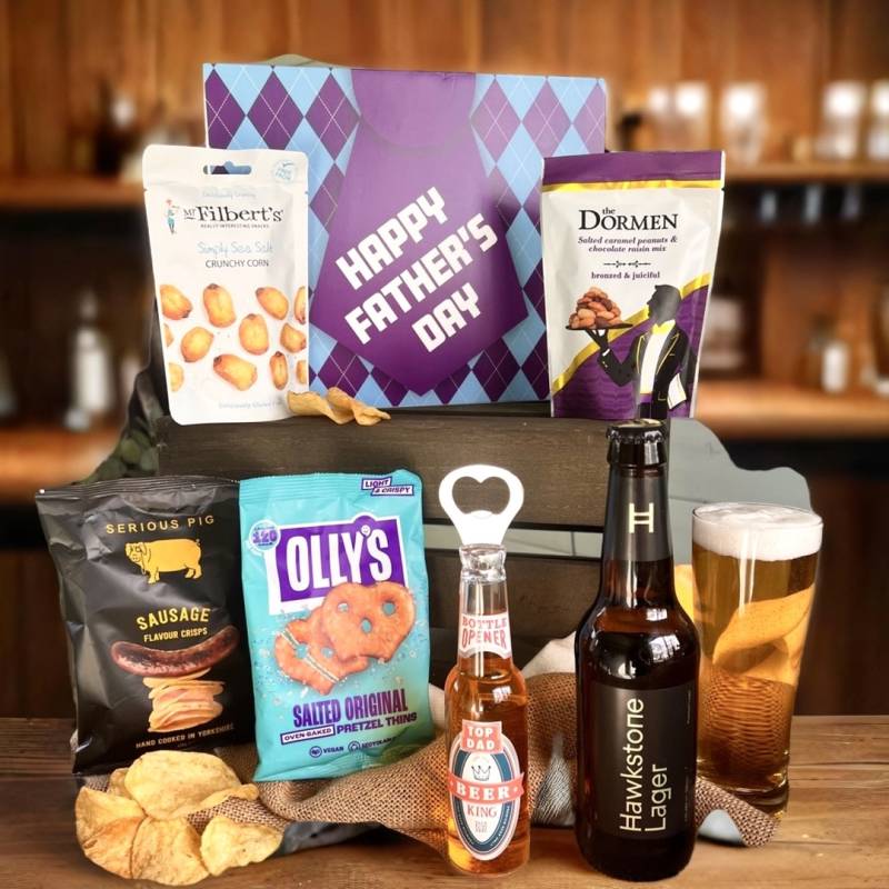 Fathers Day Craft Beer & Snacks Gift Box
