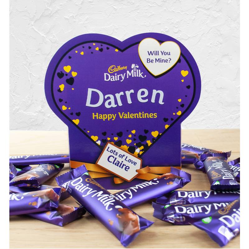 Personalised Cadbury Chocolate Birthday/ Valentines/ Get Well Soon Gift Hamper X 