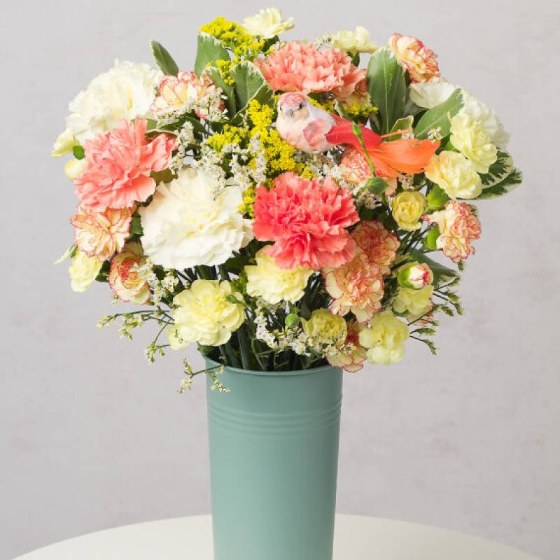 Sweet Sunbird with Vase