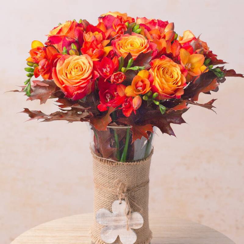 Autumn Freesias & Roses
