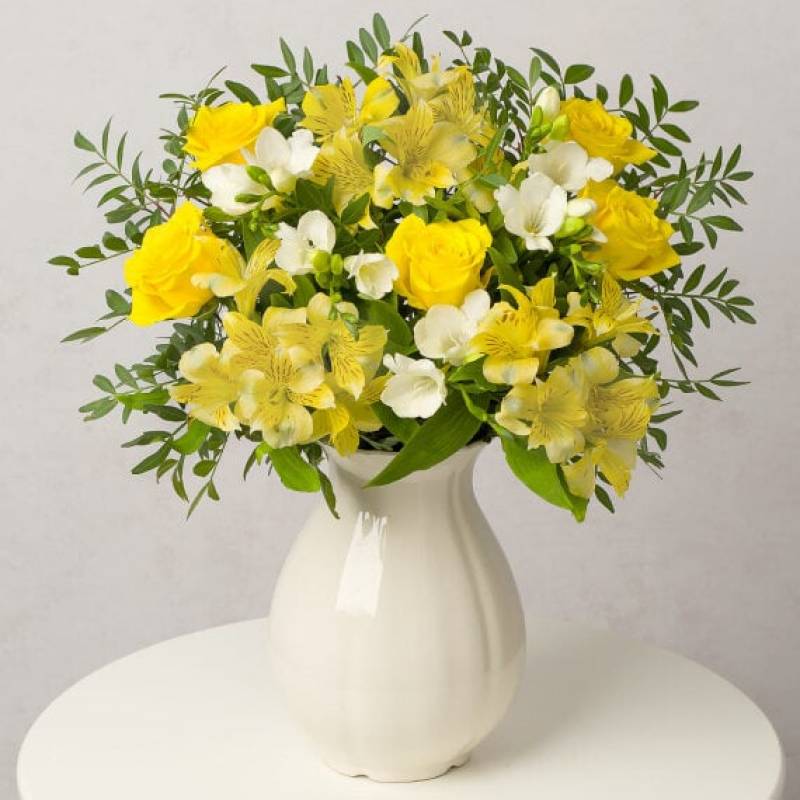 Spring Roses and Freesias