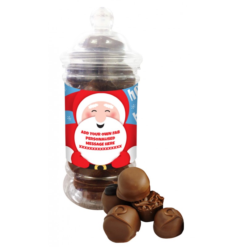 Personalised Santa Belgian Chocolate Jar