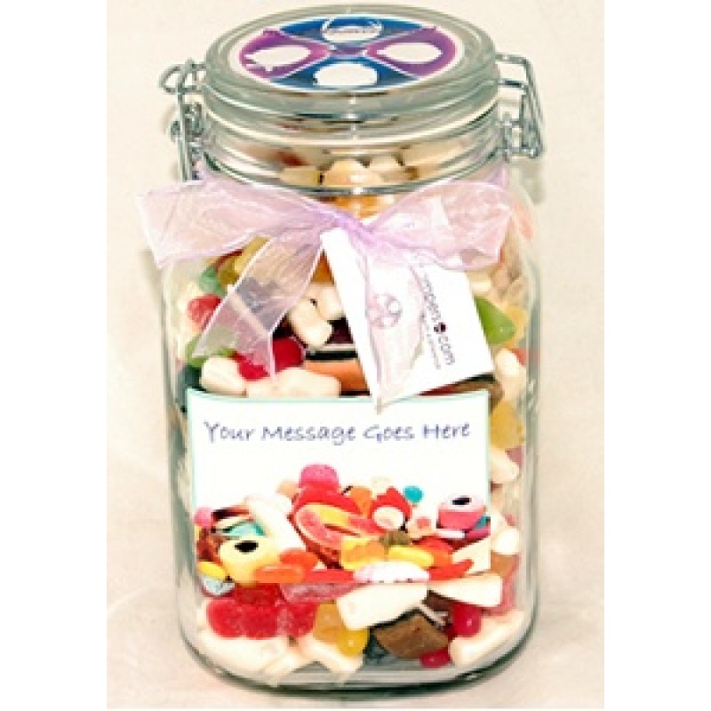 Personalised Sweet Jar Large  Funky Hampers