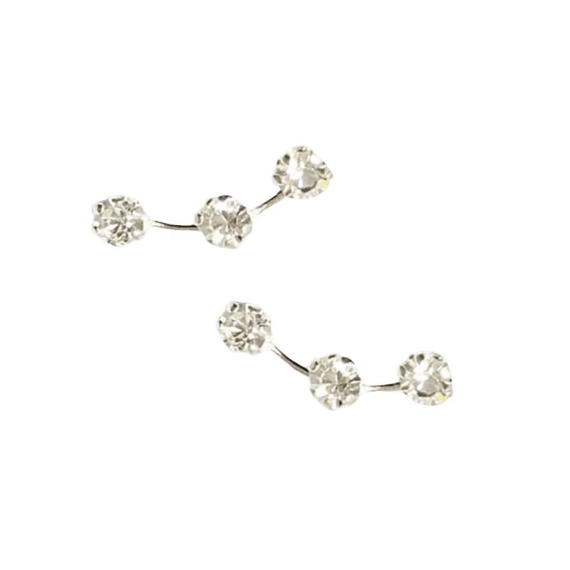 Sterling Silver Crystal Stud Earrings Gift Card