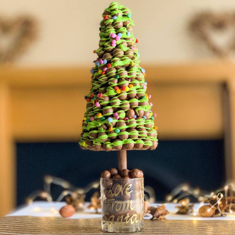 Malteser Christmas Tree With Green Drizzle Funky Hampers