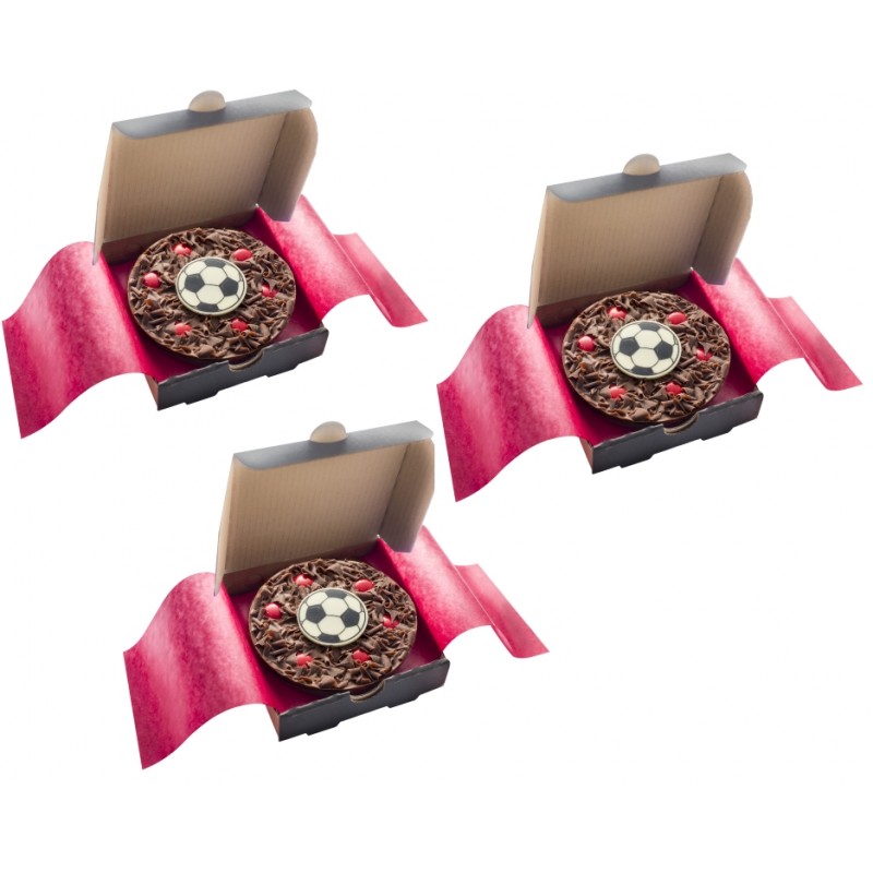 Three Mini Football Pizzas