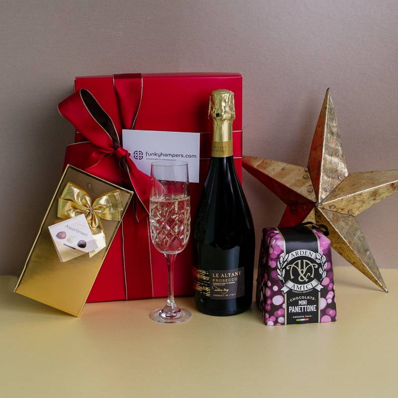 The Prosecco, Panettone and Belgian Chocolates Hamper