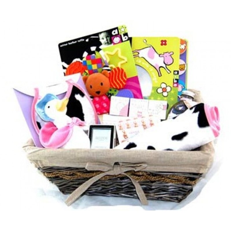 Deluxe New Baby Girl Hamper Funky Hampers