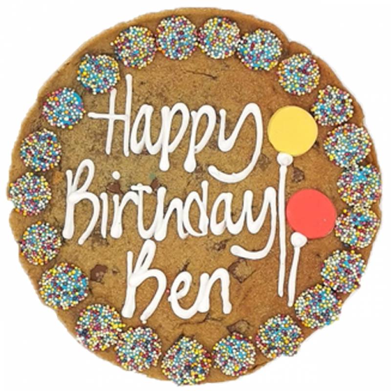 Personalised Giant Blue Birthday Cookie